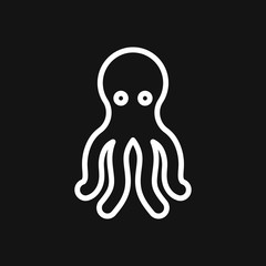 Octopus icon. Vector of an octopus design on white background. Aquatic animals.