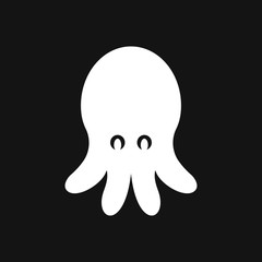 Octopus icon. Vector of an octopus design on white background. Aquatic animals.