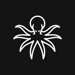 Octopus icon. Vector of an octopus design on white background. Aquatic animals.