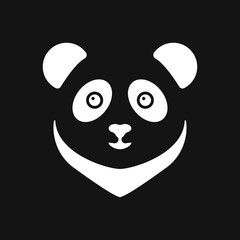 Panda icon. Vector image of a panda on background