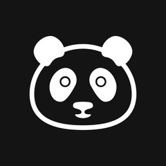 Panda icon. Vector image of a panda on background