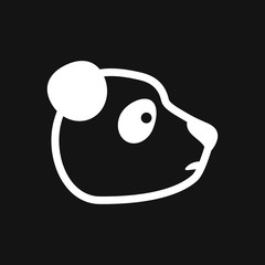 Panda icon. Vector image of a panda on background