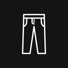 Pants icon. solid fill vector icons set as flat icons