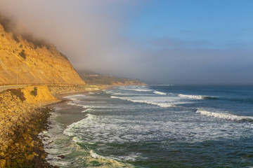 Beach of the Pacific Ocean, California, USA.