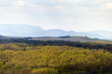 Fototapeta na wymiar View from the Nagyvolgy-teto mountain in the Bukk, Hungary