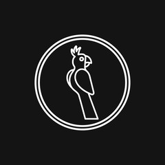 Parrot icon. Vector Stylish Abstract Silhouette Bird Icon