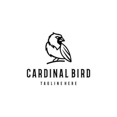 Cardinal bird logo design. Awesome modern cardinal bird logo. A cardinal bird logotype.