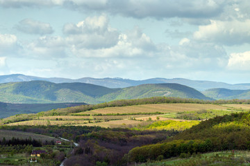 Obraz premium View from the Nagyvolgy-teto mountain in the Bukk, Hungary