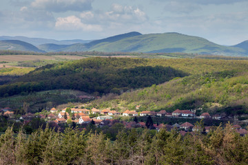 Fototapeta na wymiar View from the Nagyvolgy-teto mountain in the Bukk, Hungary