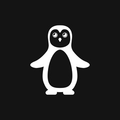 Penguin icon. Abstract birds on white background. Vector illustration