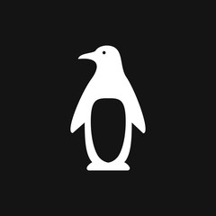 Penguin icon. Abstract birds on white background. Vector illustration