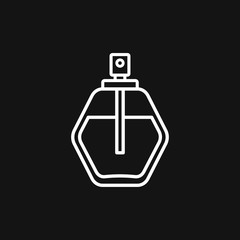 Perfume icon. Vector isolated silhouette, Cosmetics Perfume Bottles
