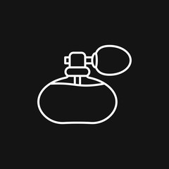 Perfume icon. Vector isolated silhouette, Cosmetics Perfume Bottles