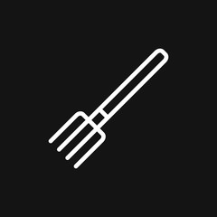 Pitchfork icon in flat style isolated on background. For your design, logo. Vector illustration.
