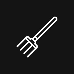 Pitchfork icon in flat style isolated on background. For your design, logo. Vector illustration.