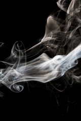 Smoke on black background