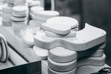 Finished handmade wooden toys in workshop