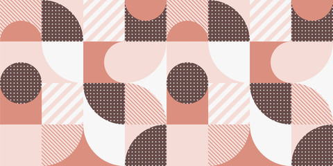 Modèle sans couture géométrique monochrome dans un style scandinave. Fond abstrait vectoriel avec des formes et des textures simples.