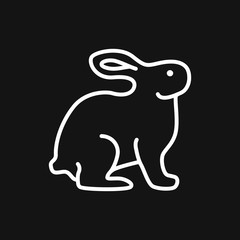 Rabbit icon vector, design on background, Rabbit Logo for your design. Animal.