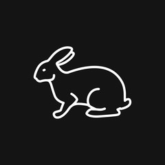 Rabbit icon vector, design on background, Rabbit Logo for your design. Animal.