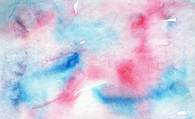 Abstract background in pastel colors in pink and blue colors. Watercolor background for any design. Air illustration.