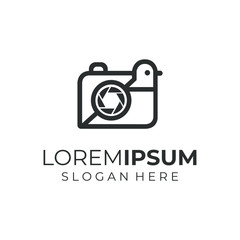 Creative design birds and camera logos