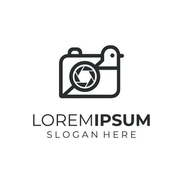 Creative design birds and camera logos