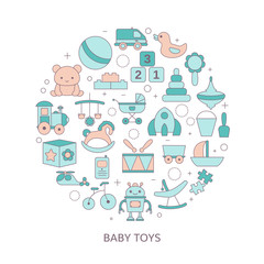 Set of baby toys for boy.
