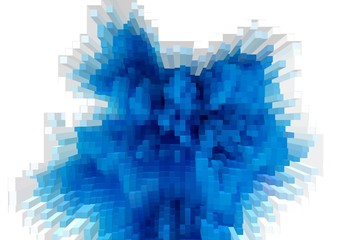 Fototapeta premium Abstract cube 3d extrude background, illustration square.