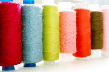 Threads for sewing different colors.