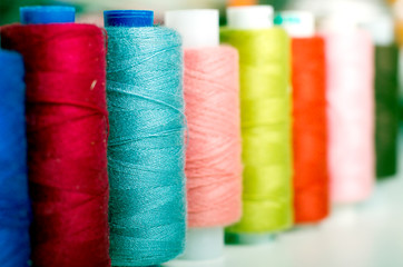 Threads for sewing different colors.