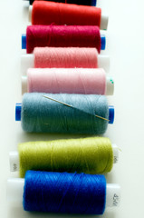 Threads for sewing different colors.