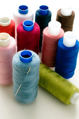 Threads for sewing different colors.