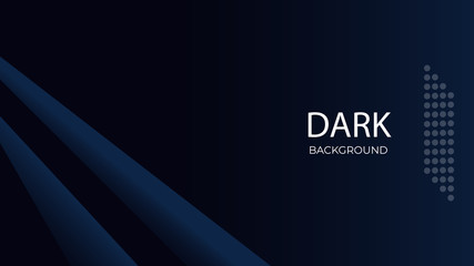 Obraz premium vector graphic design Dark Black Blue modern abstract background wallpaper for business, company, office, corporate, web, presentation, publication, advertising with side blank space EPS 10