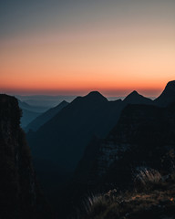 sunset in the mountains