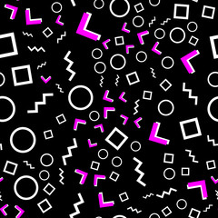 Doodle Fun Background. Memphis pattern. Vector