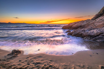 Obraz premium Sunset in Mediterranean sea