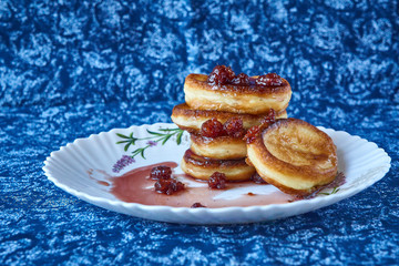 Lush pancakes on homemade kefir.
