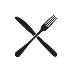 Cutlery icon in flat style for wab. Isolated vector