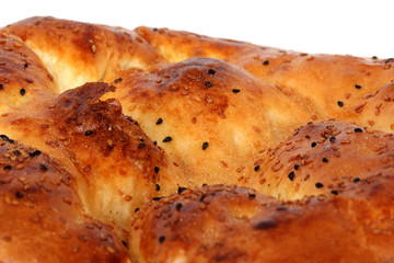 Ramadan Pita (Ramazan Pidesi) Traditional Turkish bread for holy month Ramadan.