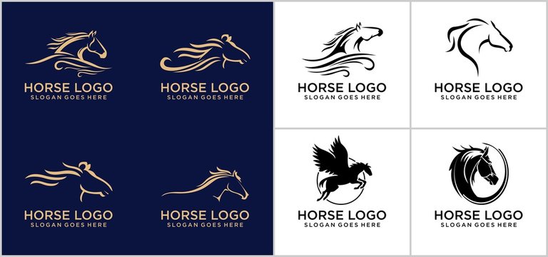 Horse logo concept design template