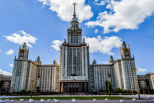 Moscow State University building. Russia.