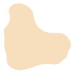 Abstract modern and stylish digital hand drawn cutout shape on the white isolated background. Creative clipart collage decor.