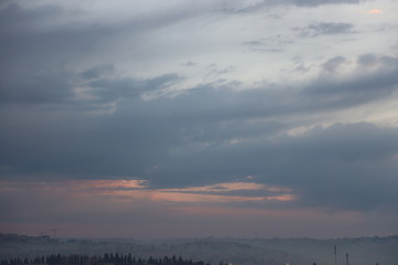 Obraz premium Sunrise over the city of Jerusalem