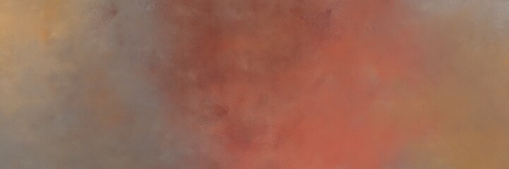 abstract painted art antique horizontal background banner with pastel brown, brown and rosy brown color