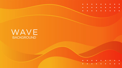 Wavy Wave Liquid Fluid Orange Gradient Abstract Background