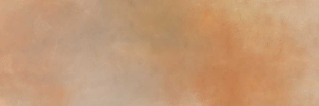 abstract painted art old horizontal background with rosy brown, tan and peru color