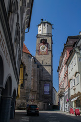 Fototapeta na wymiar St. Martin's Church, in the city of Memmingen in Germany.