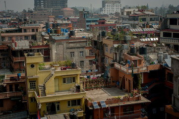 Fototapeta premium Kathmandu cityscape, top view of the city