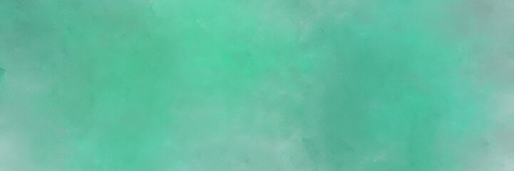 abstract painted art retro horizontal background with medium aqua marine, pastel blue and blue chill color
